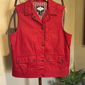 LAUREN Red Waxed Naval Supply Vest
